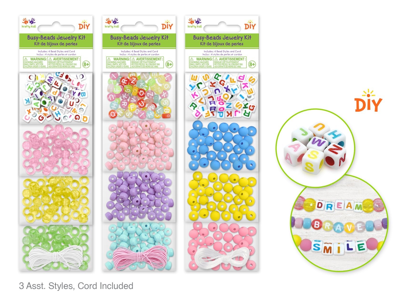 Krafty Kids Kit: Fun Busy - Beads Jewelry DIY Set - Brantford Surplus