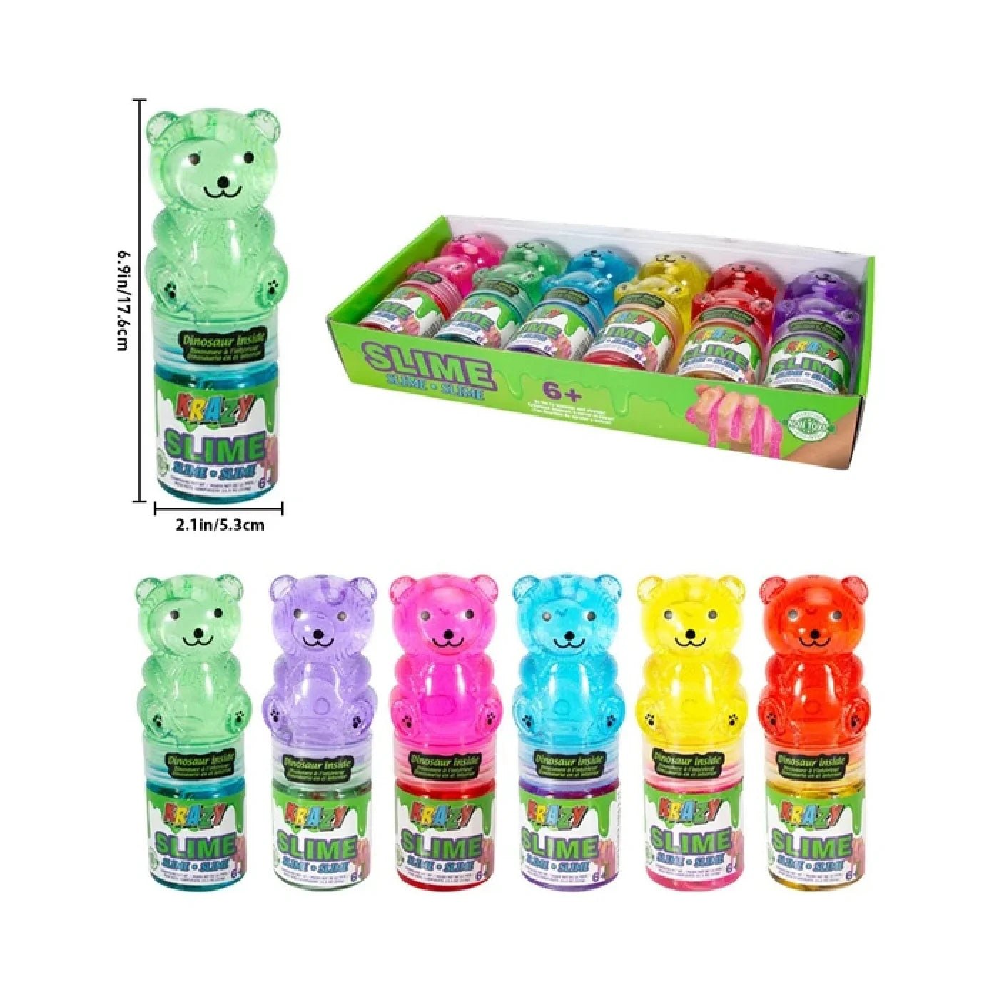 Krazy 2 Tone Dinosaur Slime Toy for Kids - Brantford Surplus