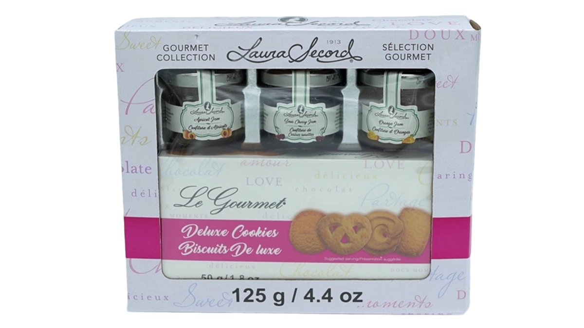 Laura Secord Gourmet Jam & Cookies Gift Box 125g - Brantford Surplus