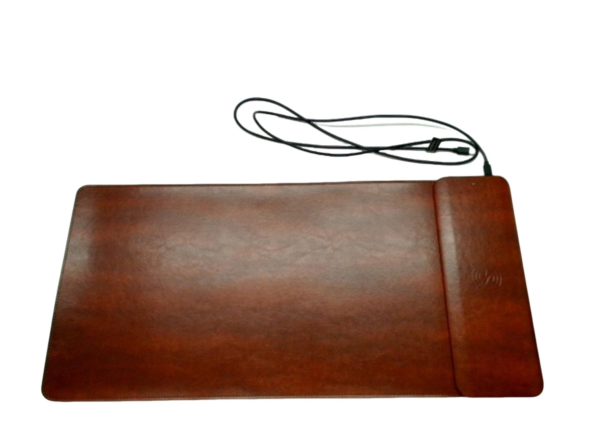 Leather Desk Pad with USB - C Charging 22.75"x11" - Brantford Surplus