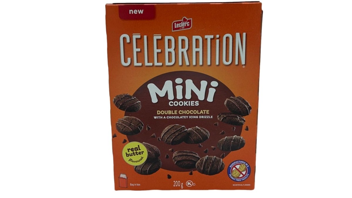 Leclerc Double Chocolate Mini Cookies 200g - Celebration - Brantford Surplus