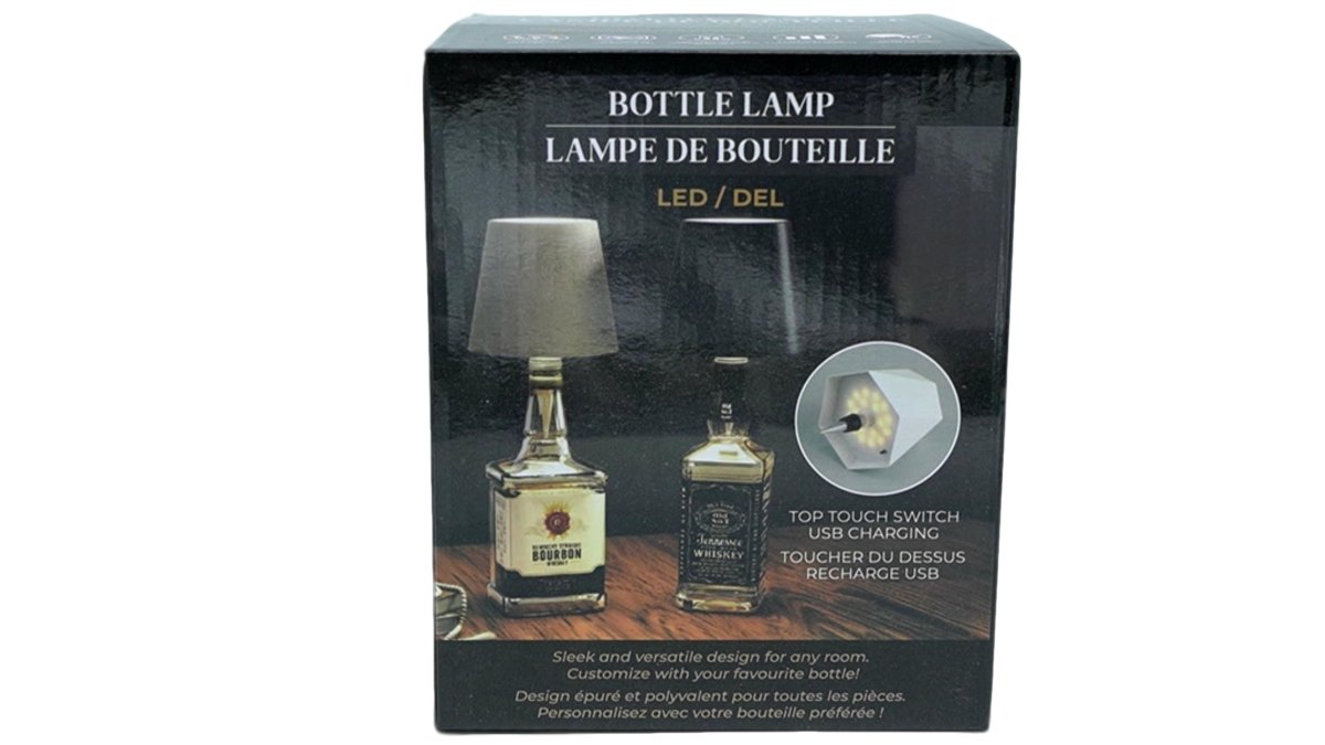 LED Bottle Lamp USB Rechargeable - White Display Light - Brantford Surplus