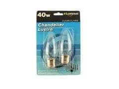 Luminus 40w Chand Sm Base. clr 12x2 - Brantford Surplus