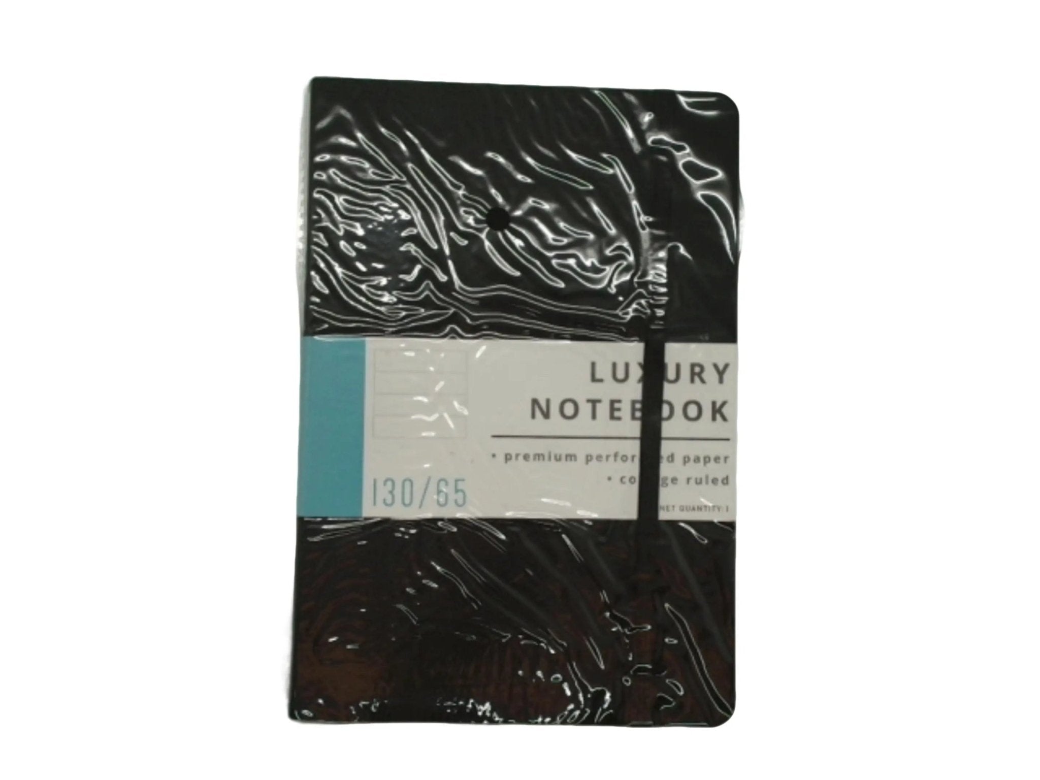 Luxury Notebook Black 5.5" X 8.25" College Ruled - Brantford Surplus