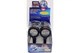 Magnifying glass with 6 leds 2.5 inch - small - Brantford Surplus