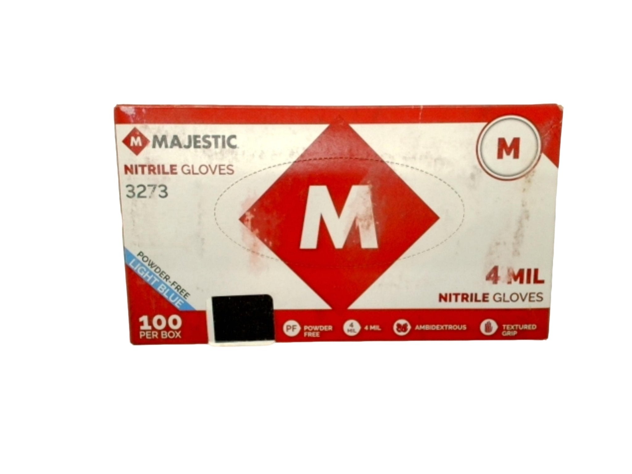 Majestic Medium 4 Mil Nitrile Gloves - 100 Pack - Brantford Surplus