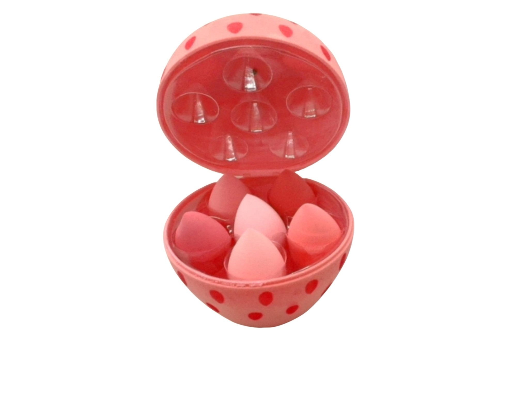 Makeup Sponge 6 - Pack - Strawberry Case Beauty Blender Set - Brantford Surplus