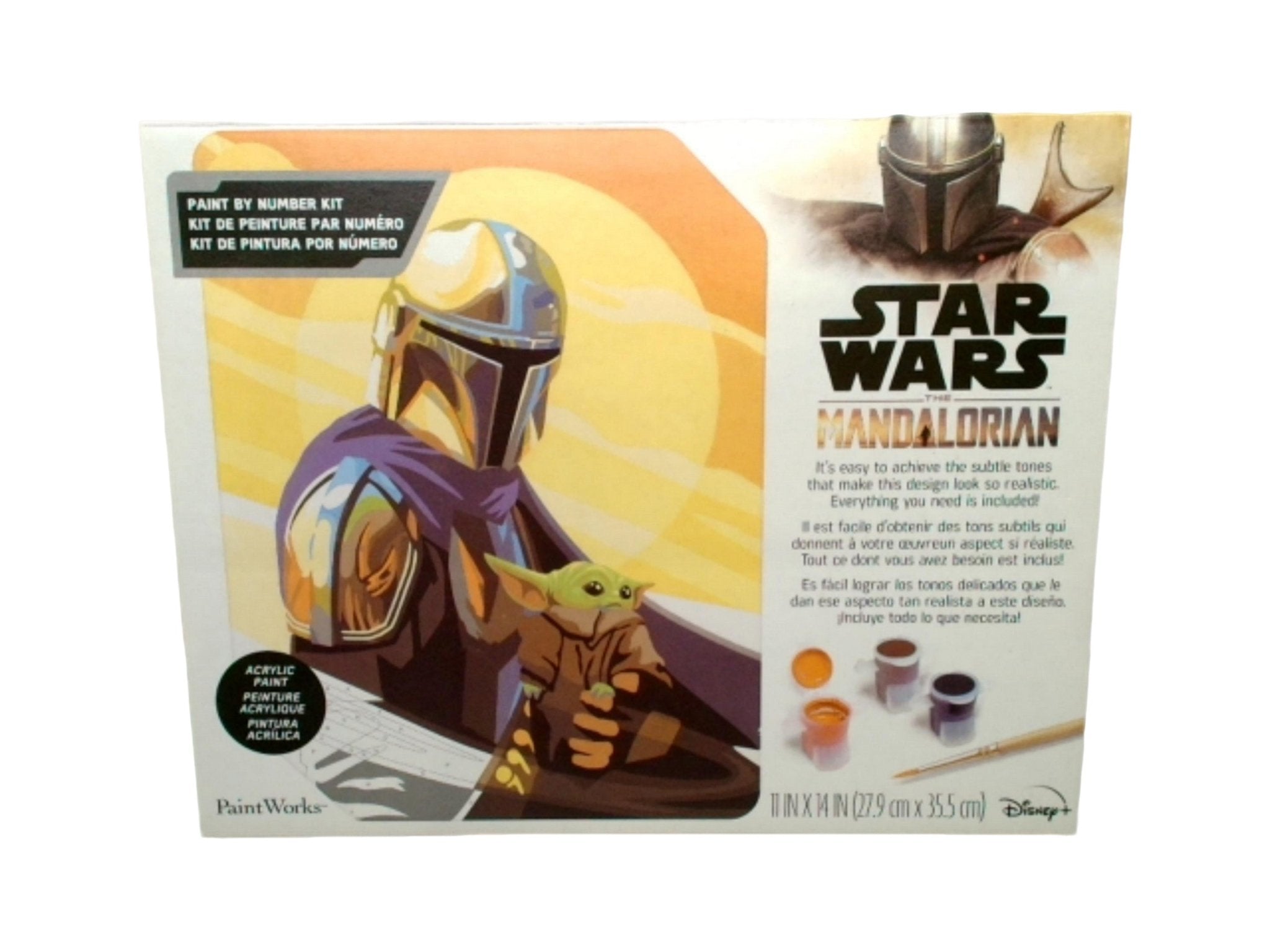 Mandalorian Paint by Number Kit 11x14 Canvas - Star Wars - Brantford Surplus