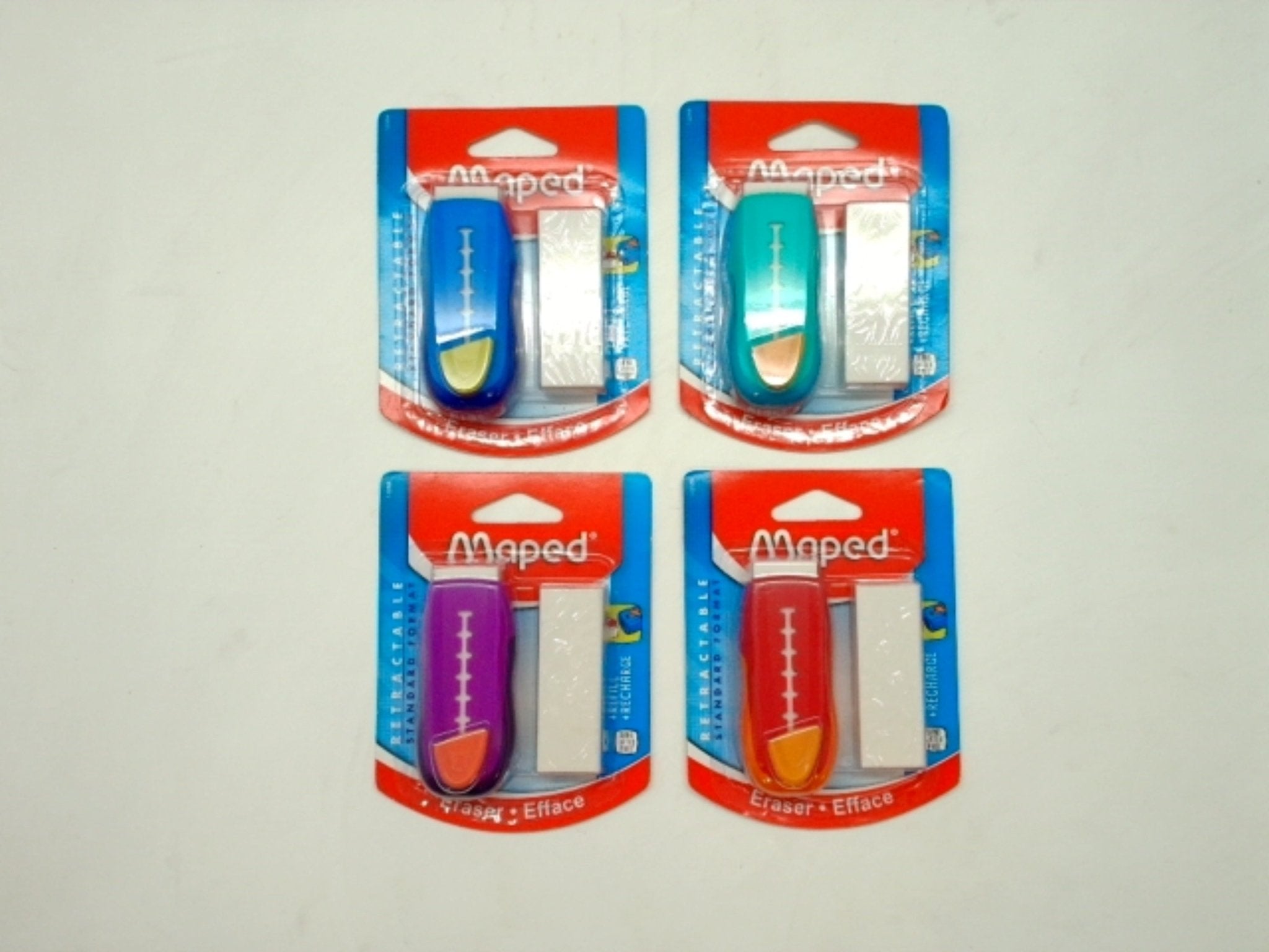 Maped Retractable Eraser with Refill - Assorted Colors - Brantford Surplus