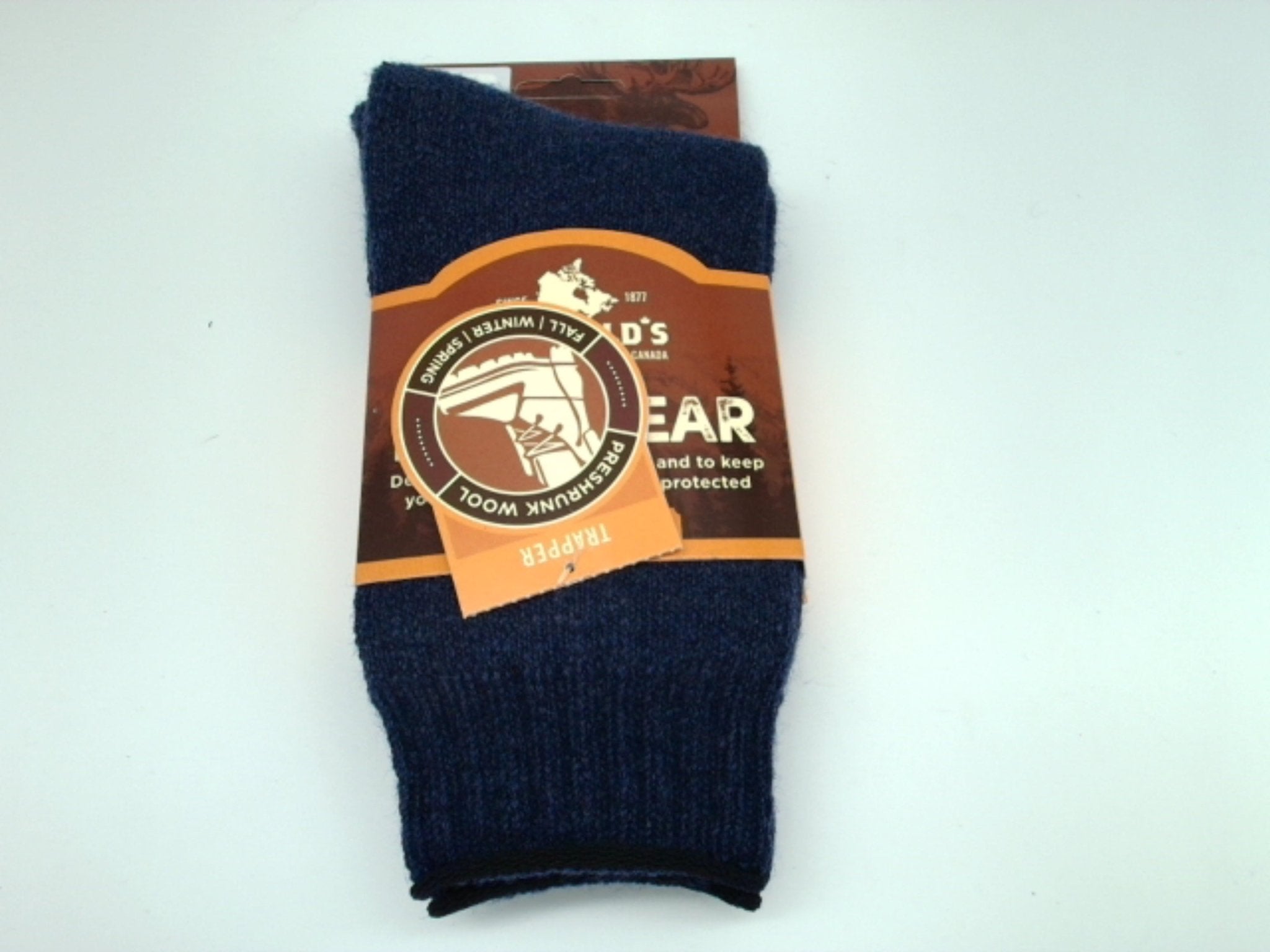 Men's Bootgear Navy Work Socks - Durable Trapper Crew Socks - Brantford Surplus