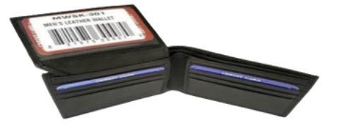 Men's Genuine Lambskin Bifold Wallet with Flip Up ID - Brantford Surplus