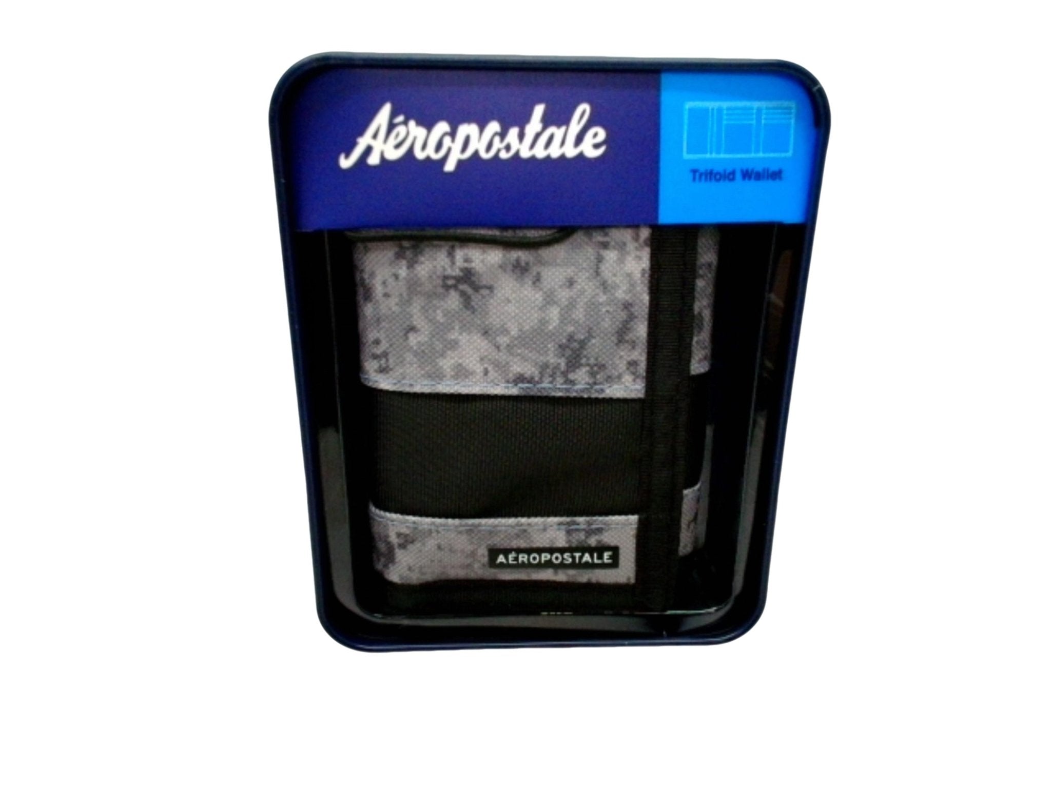 Men's Grey Camo Slim Trifold Wallet - Aeropostale - Brantford Surplus