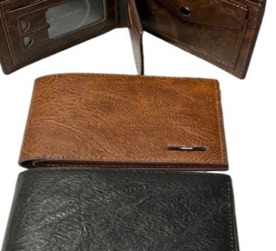 Men's PU Leather Wallet – Slim Bifold Card Holder - Brantford Surplus