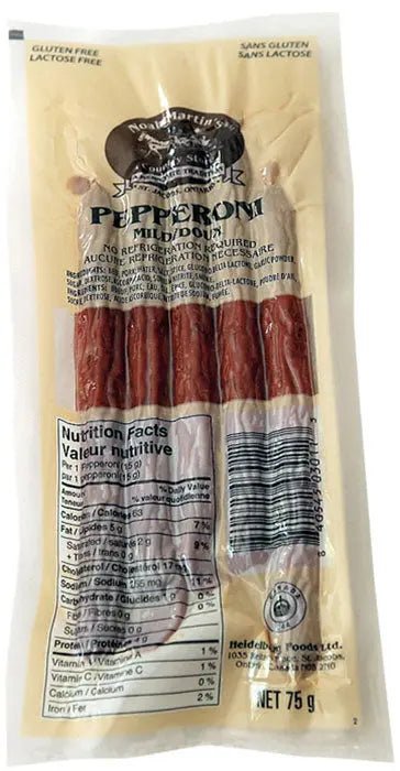 Mild Pepperoni Slices 75g - Heidelberg Foods 5 - Pack - Brantford Surplus