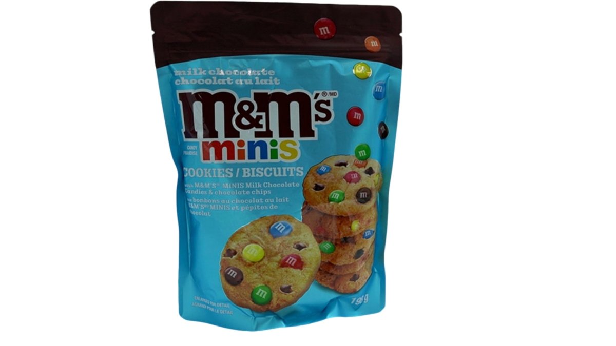 M&M's Minis Chocolate Chip Cookies 198g Snack Pack - Brantford Surplus