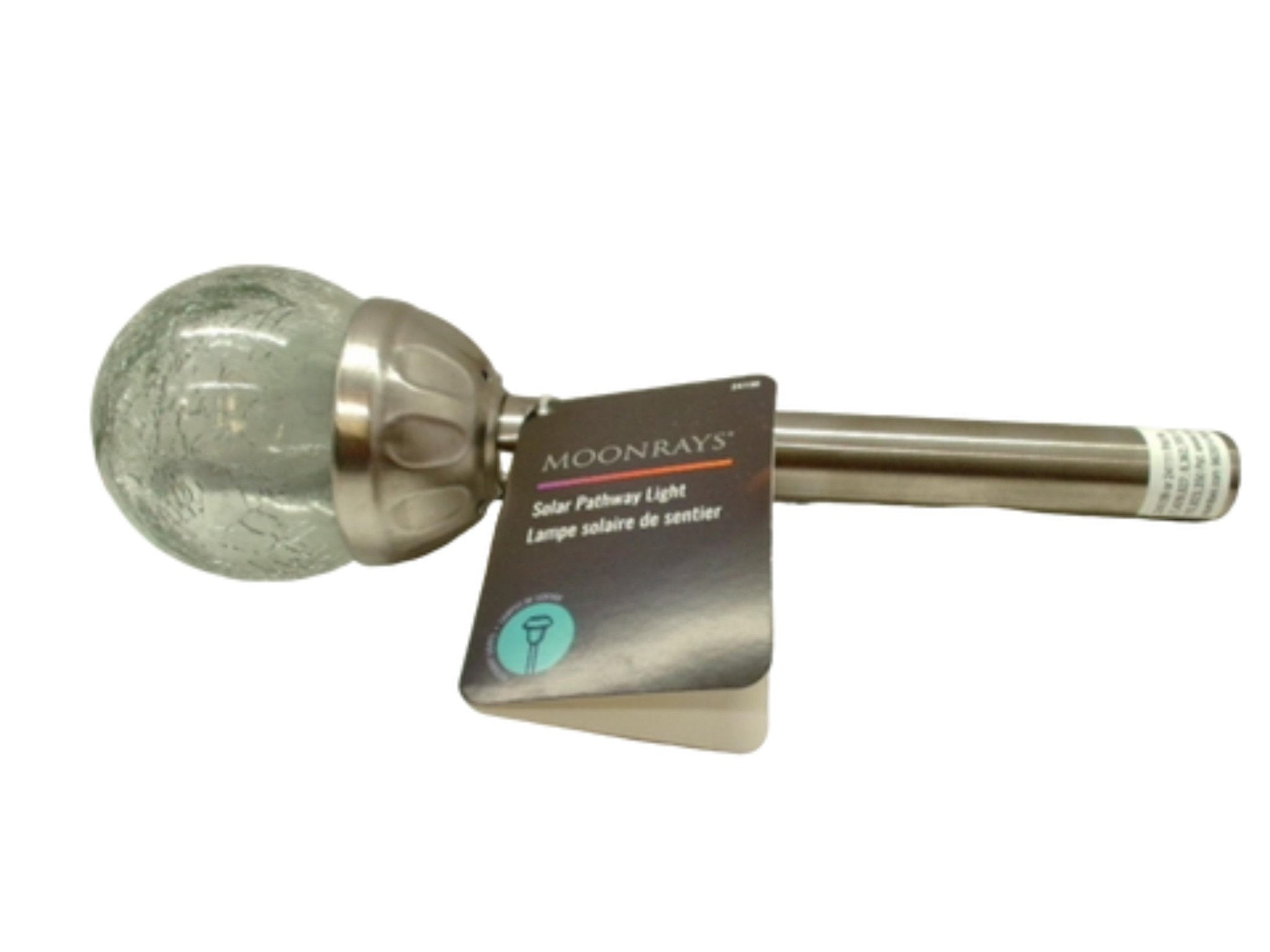 Moonrays Solar Pathway Lights - Crackle Glass Globe - Brantford Surplus