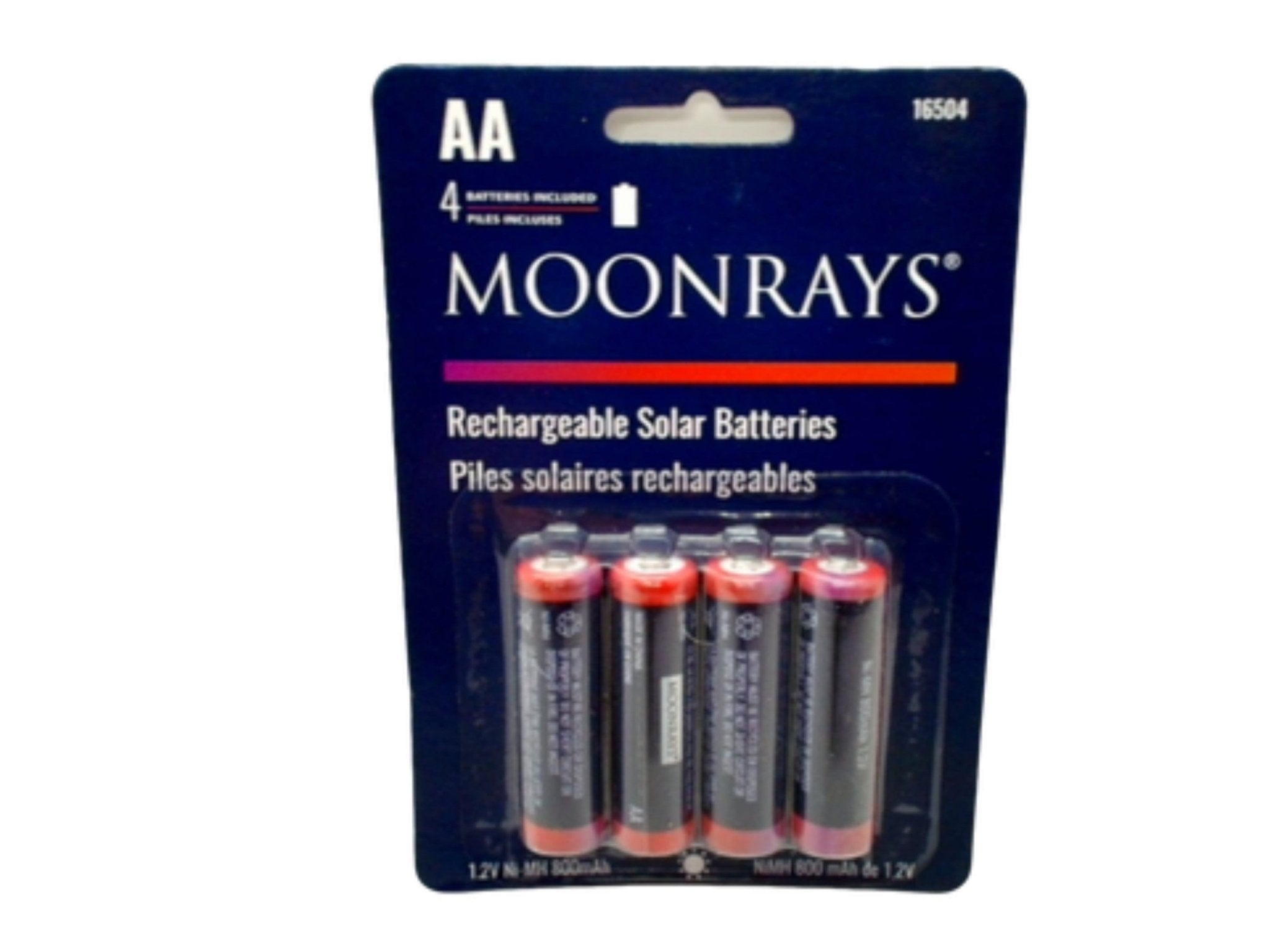 Moonrays Solar Rechargeable AA Batteries 4 - Pack - Brantford Surplus