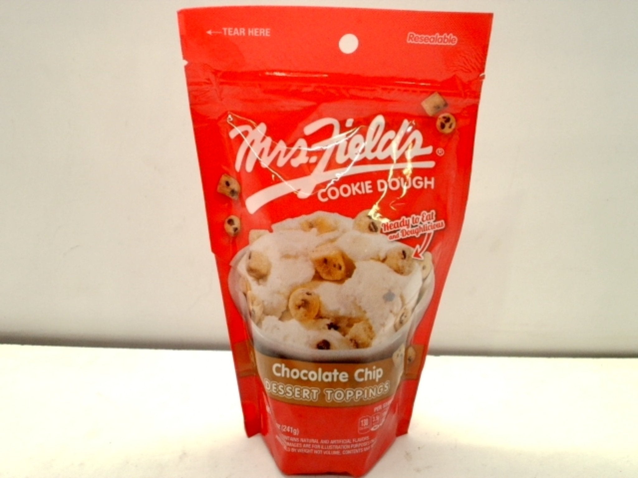 Mrs. Fields Cookie Dough Topping - 241g Chocolate Chip - Brantford Surplus