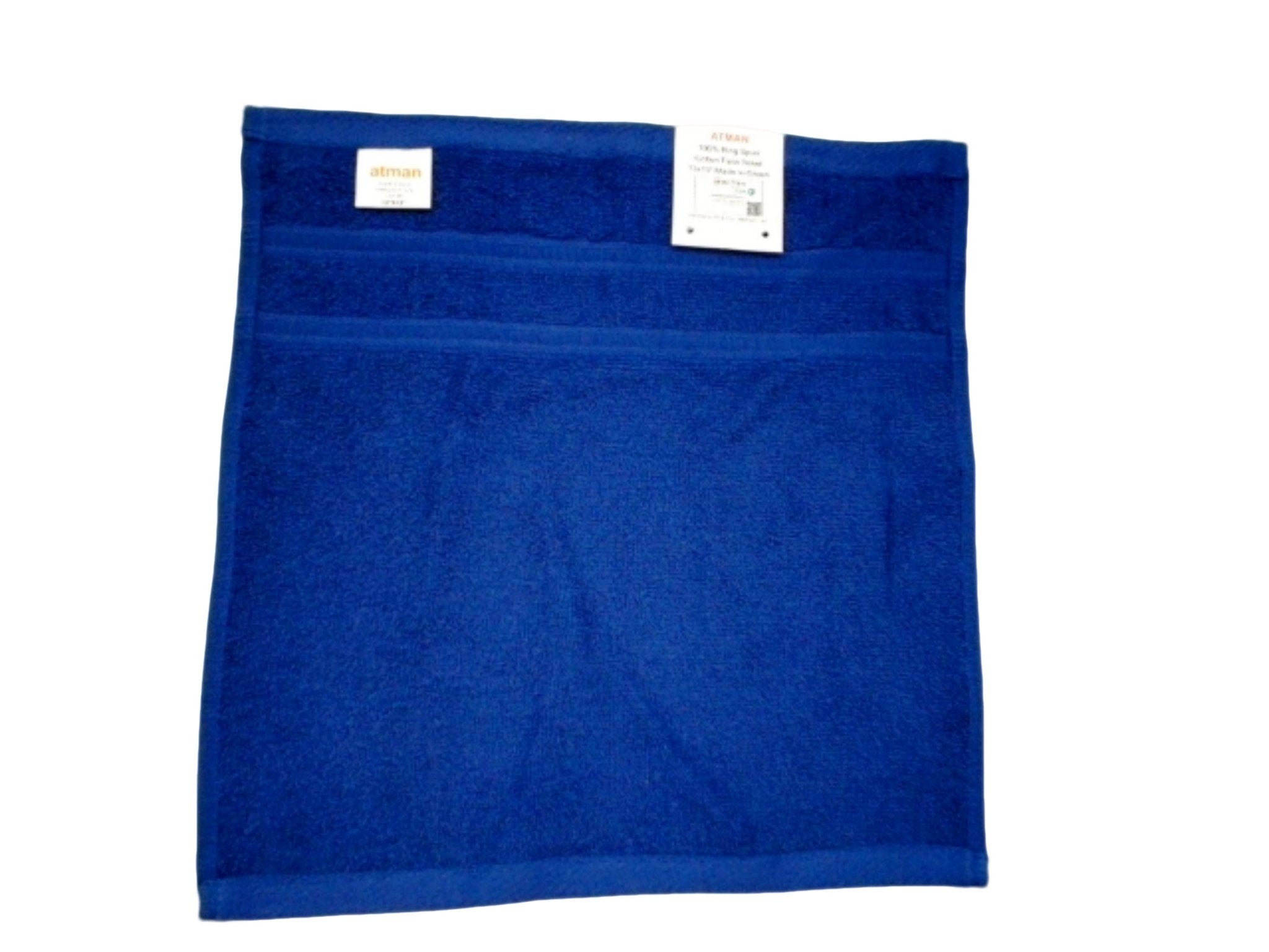 Navy Blue Cotton Face Towel 13"x13" - Atman - Brantford Surplus