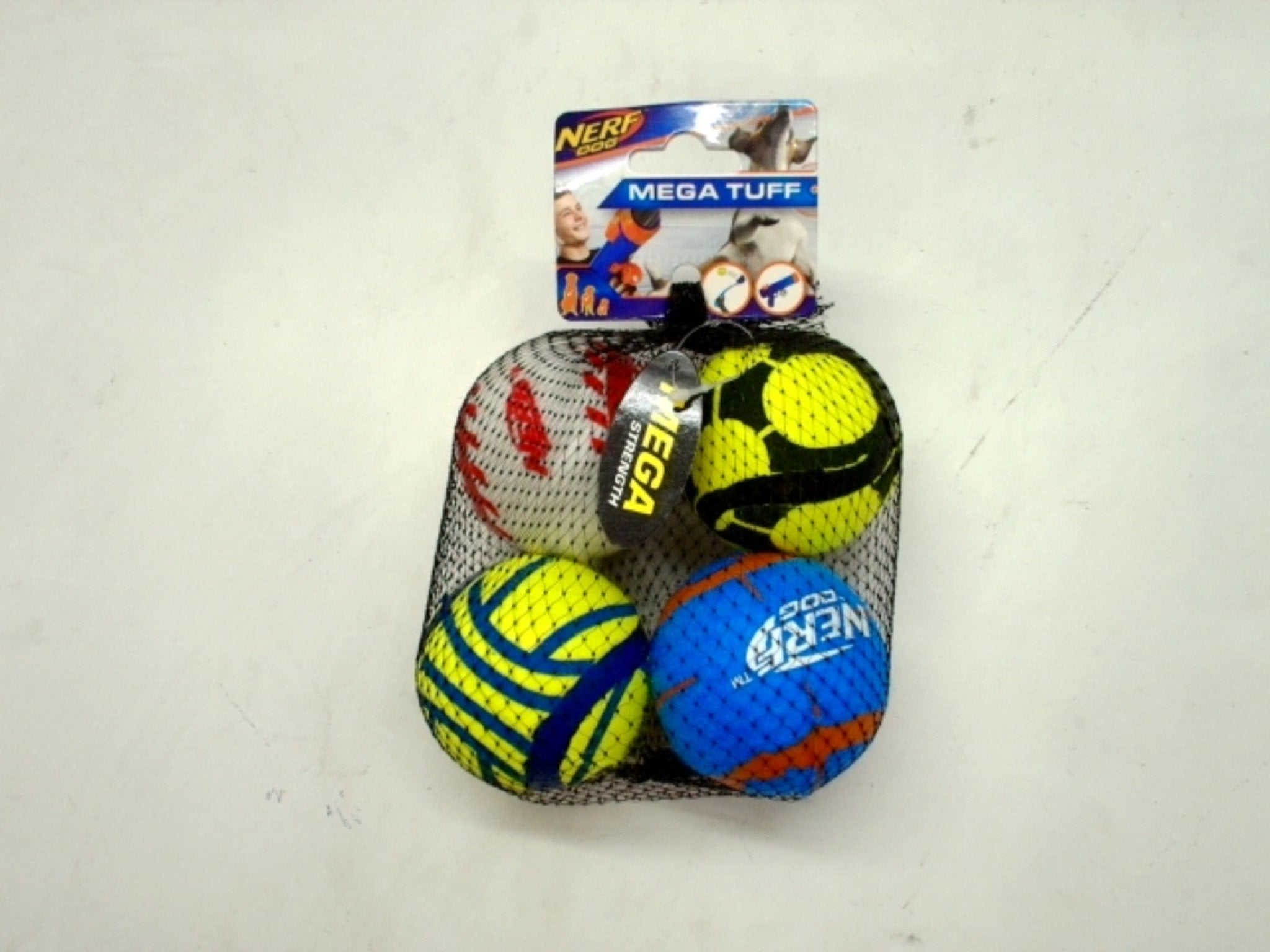 Nerf Dog Mega Tuff Durable Dog Toy Balls 4 - Pack - Brantford Surplus