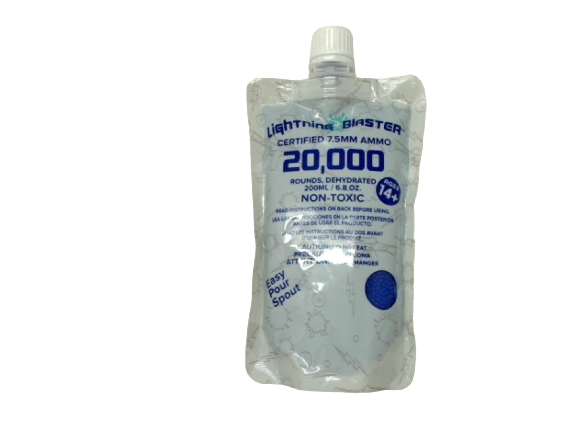 Non - Toxic 7.5mm Gel Beads Ammo 20000pcs Blaster - Brantford Surplus