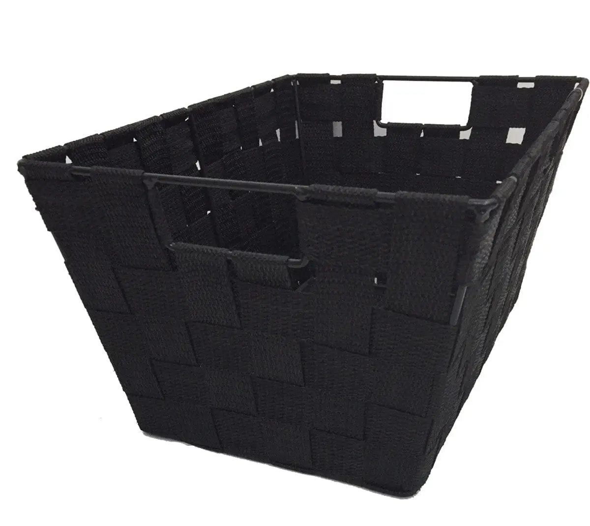 nylon storage basket 8" x 12" rectangular black - Brantford Surplus