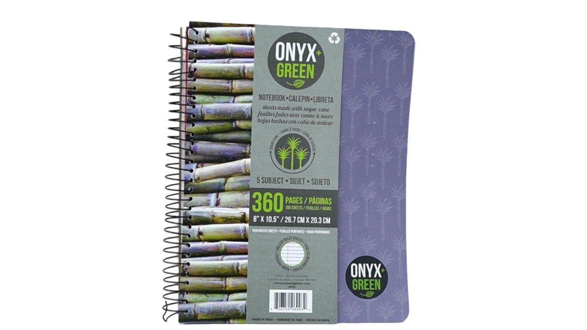 Onyx + Green 8"x10.5" Notebook - 360 Page Eco - Friendly - Brantford Surplus