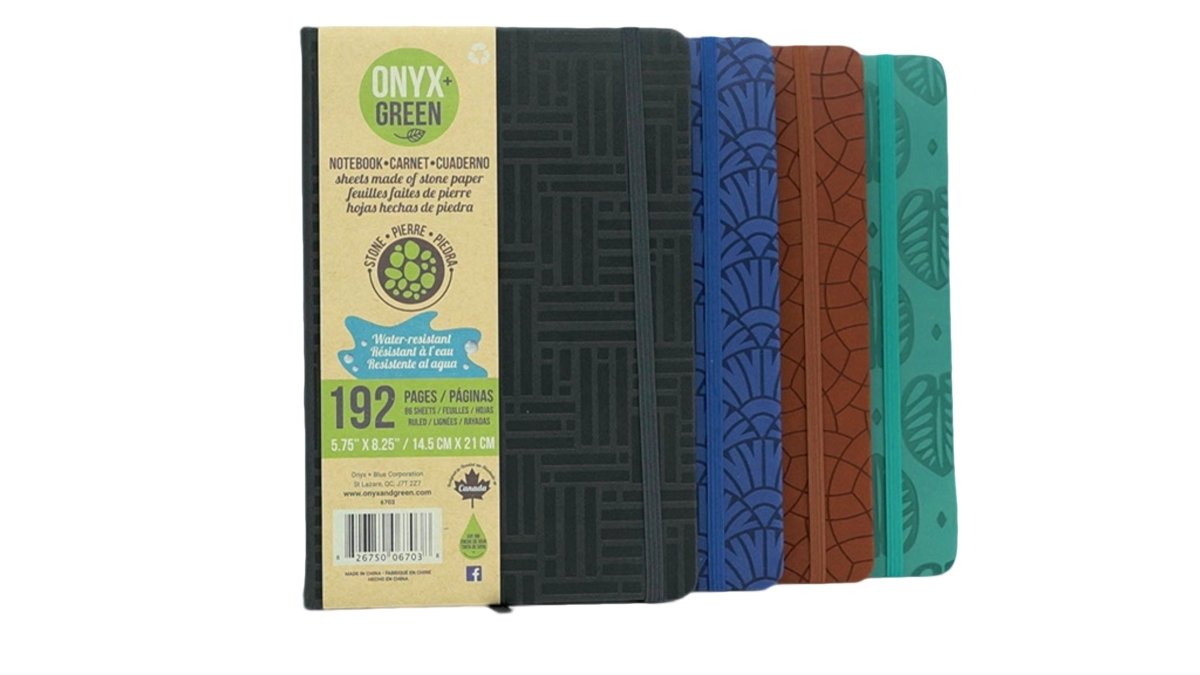 Onyx + Green Notebook - 192 Pages, Assorted Colors, 5.75x8.25 - Brantford Surplus