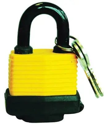 Padlock laminated 50mm with plastic cove - Brantford Surplus