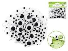 Paste - On Googly Eyes: Bulk 5mm - 24mm Asst x182… - Brantford Surplus