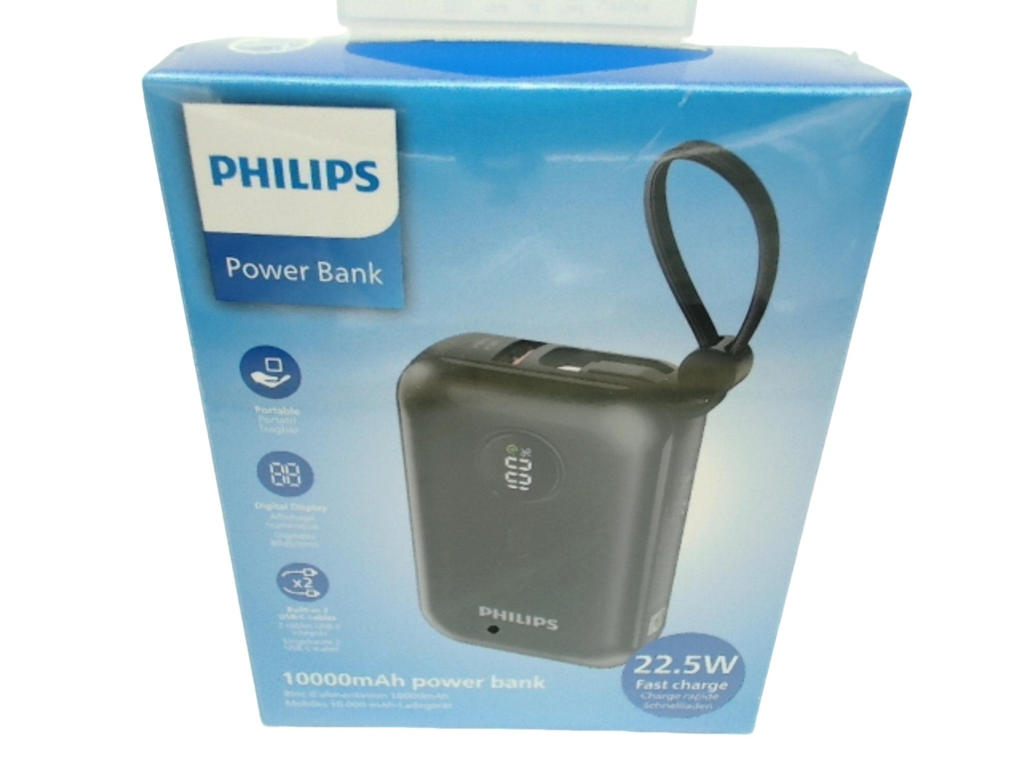 Philips 10000mAh Fast Charging Power Bank with Display - Brantford Surplus