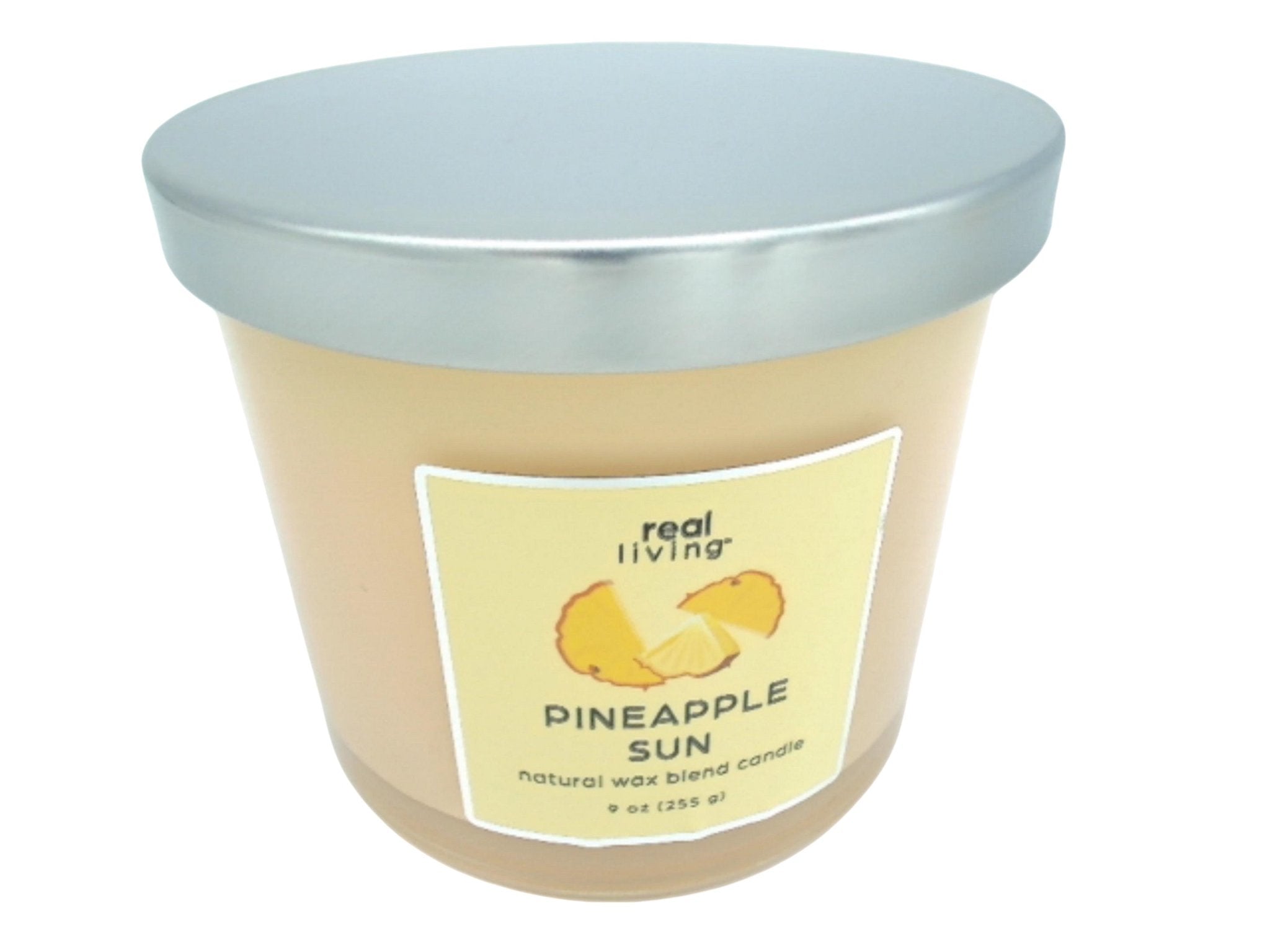 Pineapple Scented Candle Jar 9oz - Real Living - Brantford Surplus