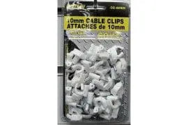 Cable Clips 10mm 60/pk White CHAMAN