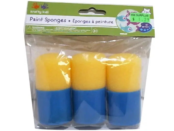 Krafty Kids Lil' Artist Paint Sponge 3/pk. 3.5cm.x7cm. MULTICRAFT IMPORTS INC.