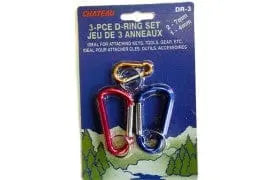 Keychain D- Ring 3/pk. Biner CHAMAN