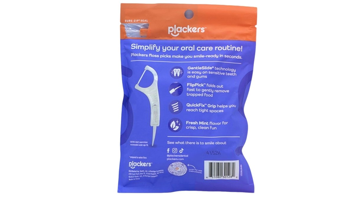 Plackers Gentle Mint Dental Floss Picks 75 Count - Brantford Surplus