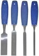 4 Pc Wood Chisel Set W/plastic Handle Toolway Industries