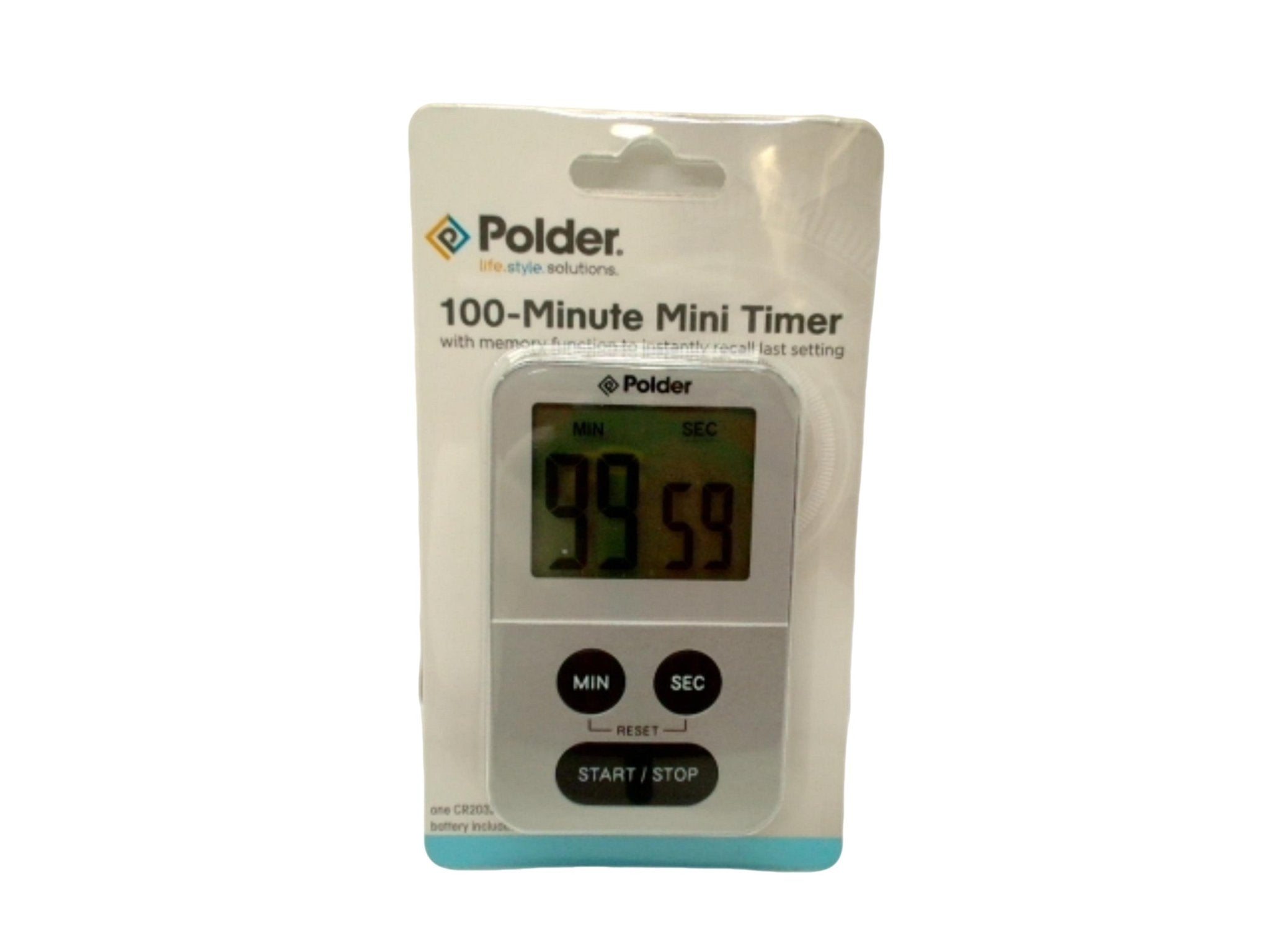 Polder Silver 100 - Minute Kitchen Timer - Brantford Surplus