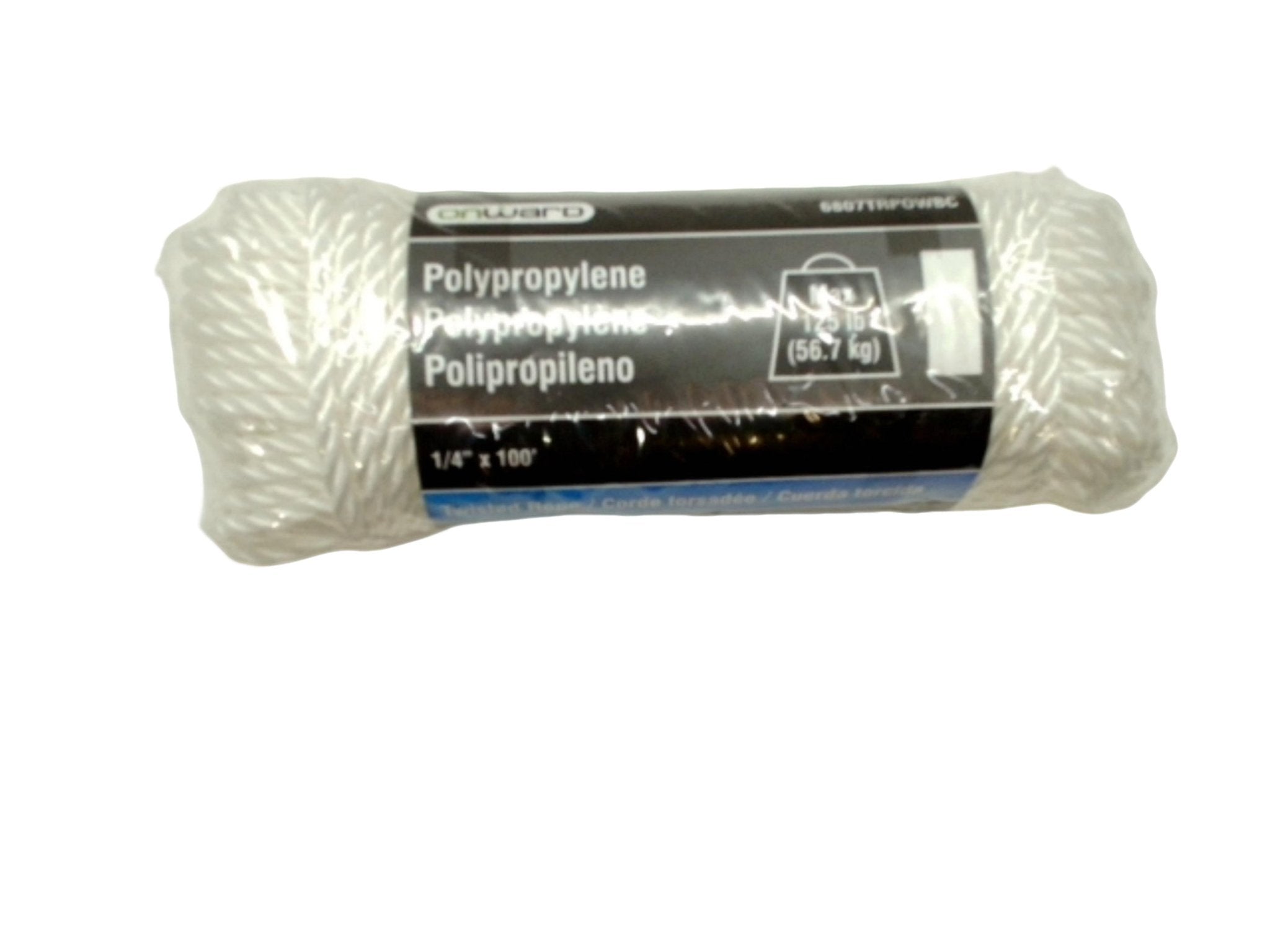 Polypropylene Twisted Rope 1/4" 100' 125lb - Onward - Brantford Surplus