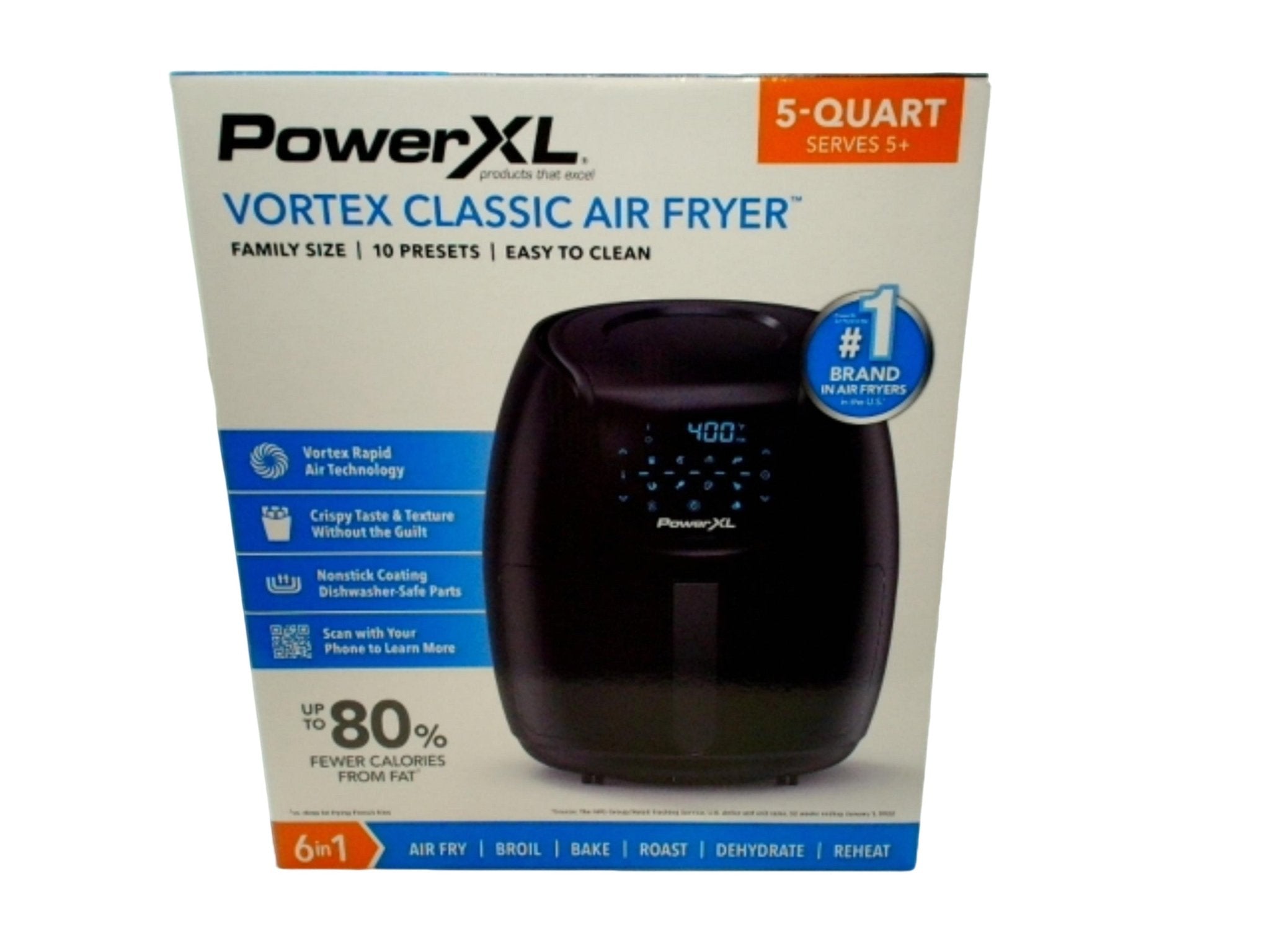 Power XL Vortex Classic Air Fryer 5 Qt. Family Size 6 In 1 - Brantford Surplus