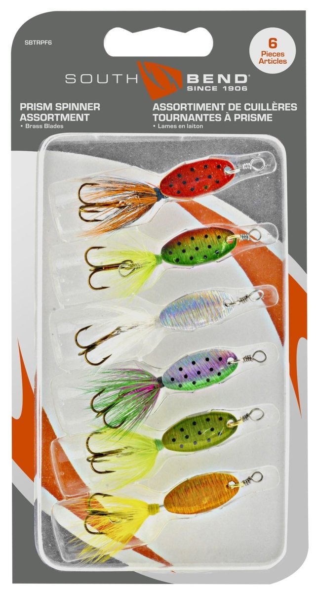 Prism Spinner Set 6 - Pack Assorted Colors by South Bend - Brantford Surplus