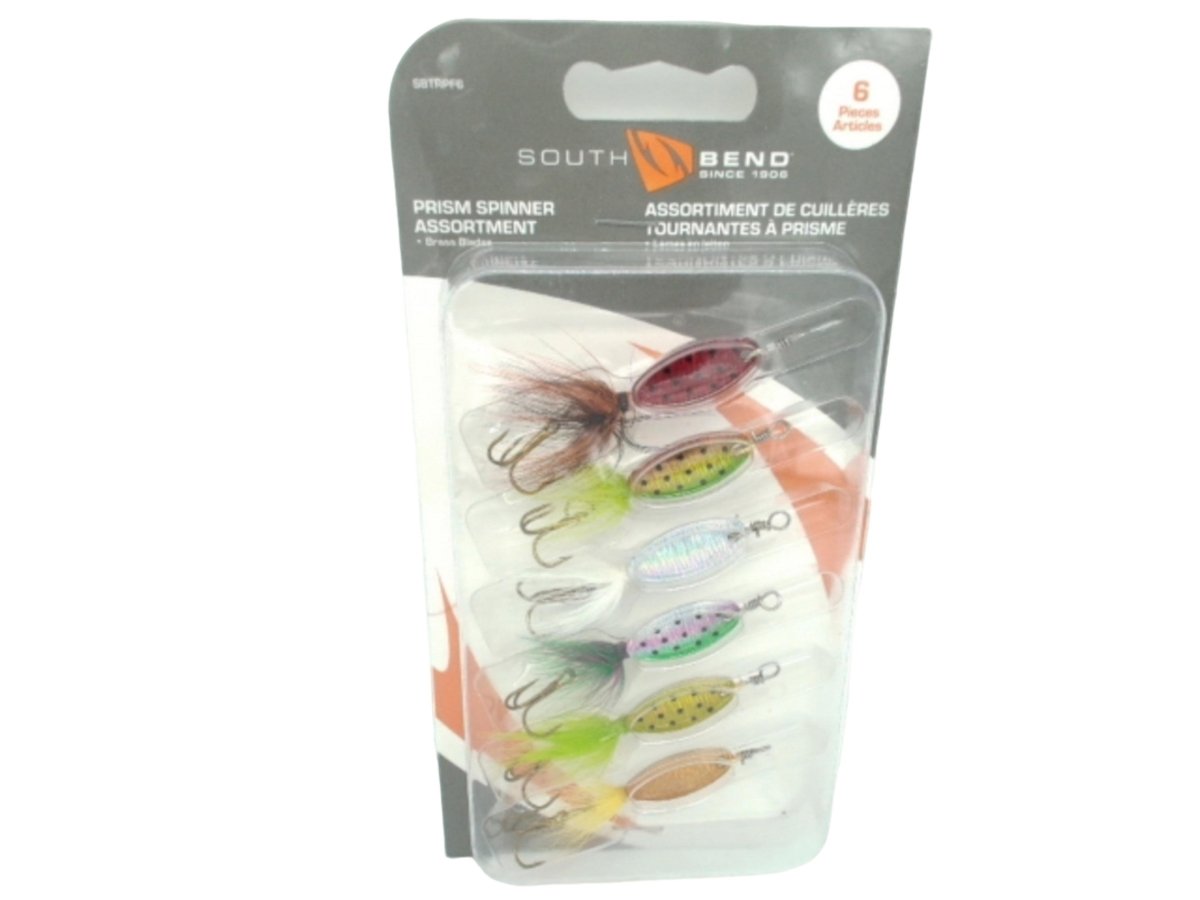 Prism Spinner Set 6 - Pack Assorted Colors by South Bend - Brantford Surplus