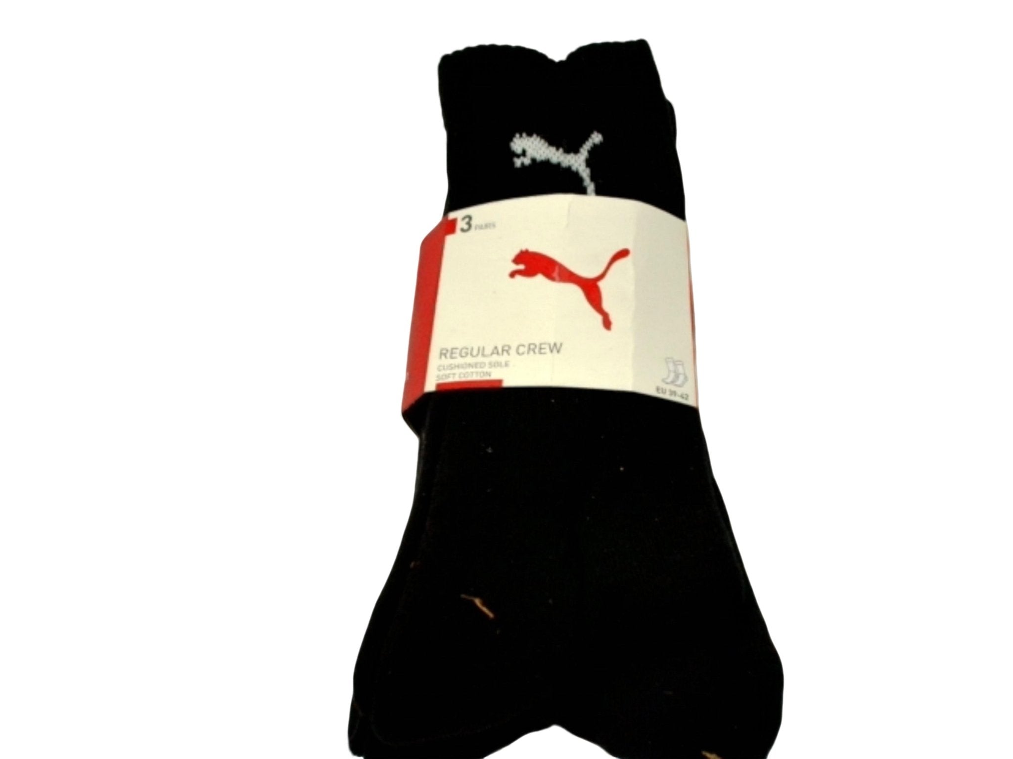 Puma Men's Cotton Crew Socks 3 - Pack Size 7 - 9 - Brantford Surplus