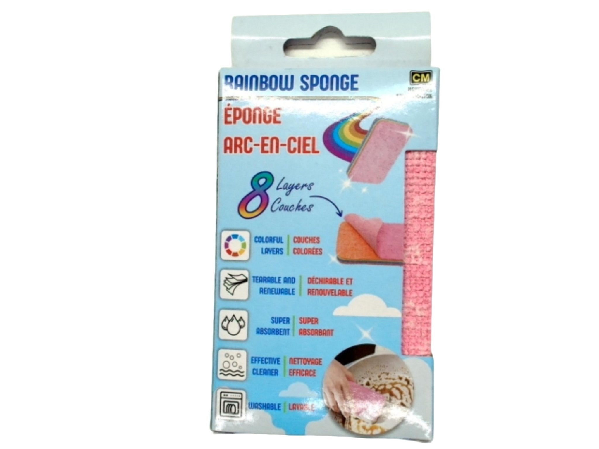 Rainbow Sponge - Tearable, Renewable Cleaning Tool - Brantford Surplus