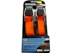 Ratchet tie - down 12 foot 3.7m 1200lb 544kg Stinson 2 pack - Brantford Surplus