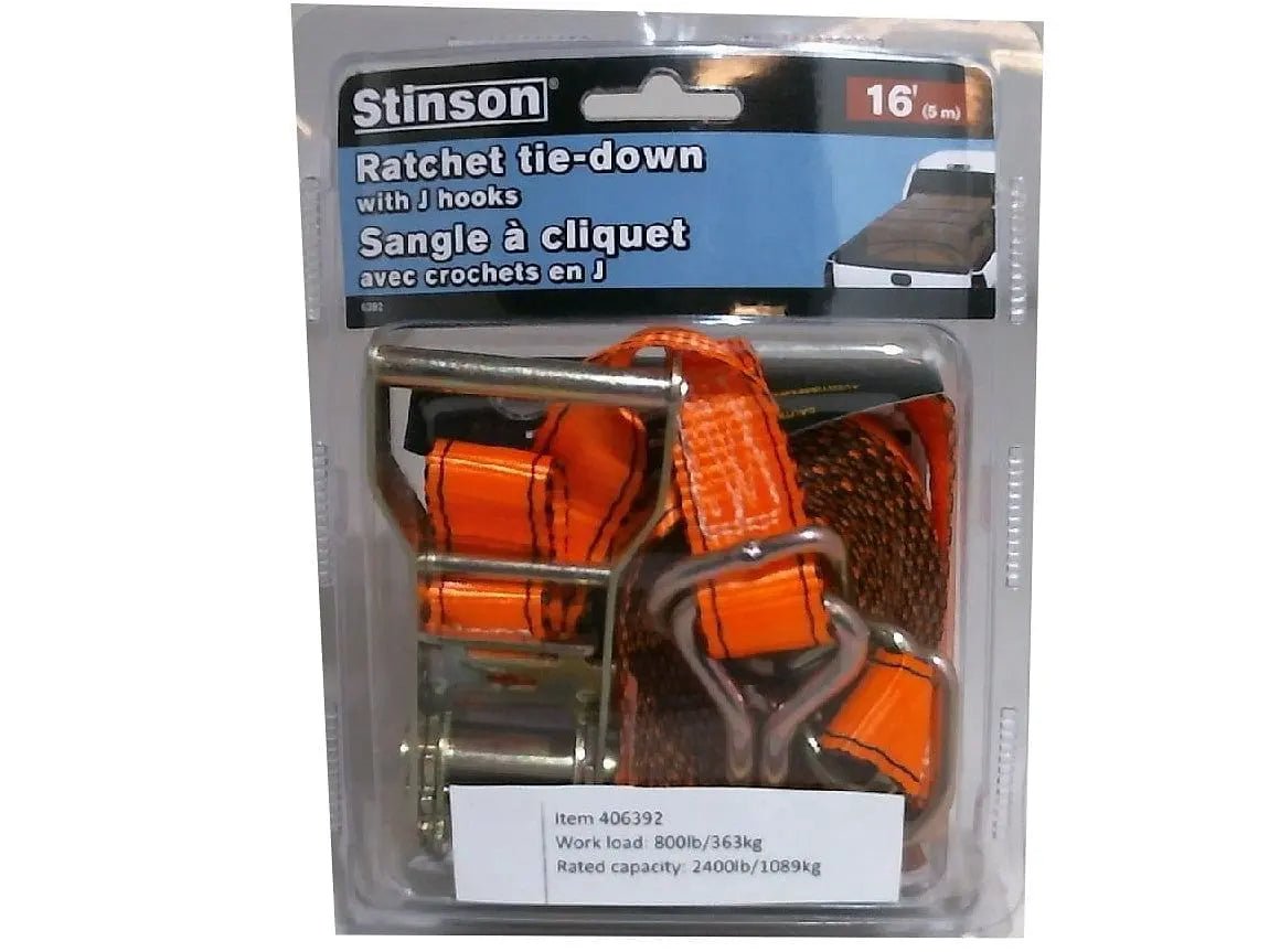 Ratchet tie - down 16 foot 800lb/363kg - Brantford Surplus
