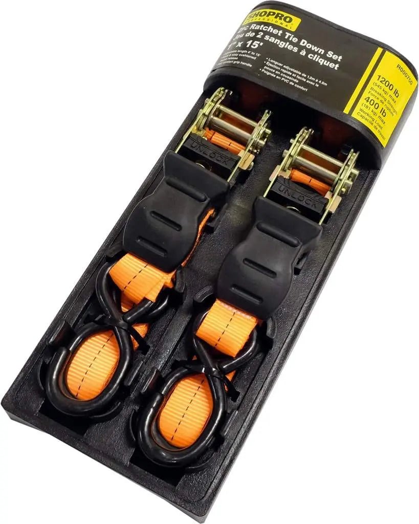 Ratchet tie down 2 pc 1"x15' Heavy duty - Brantford Surplus