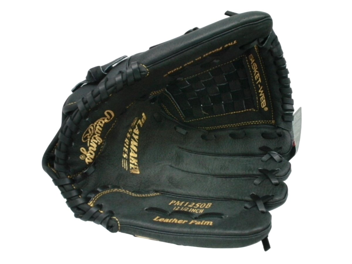 Rawlings Black Baseball Glove - Premium Leather Mitt - Brantford Surplus