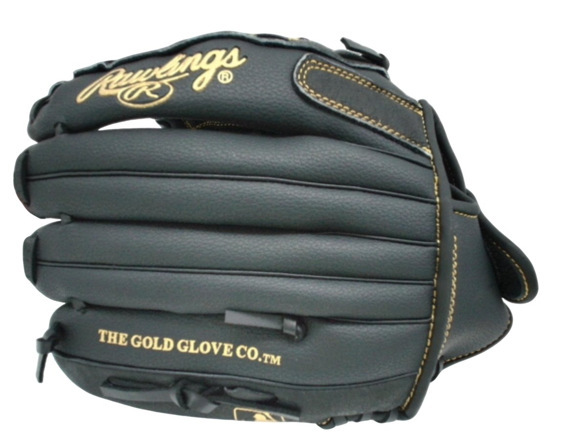 Rawlings Black Baseball Glove - Premium Leather Mitt - Brantford Surplus