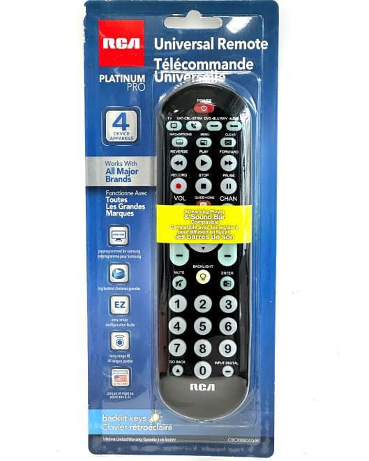 RCA 4 DEVICE UNIVERSAL REMOTE - Brantford Surplus